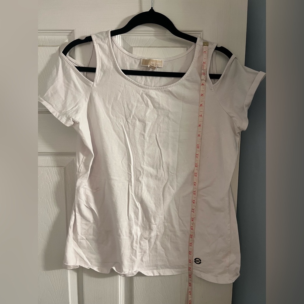 White Cold Shoulder Top